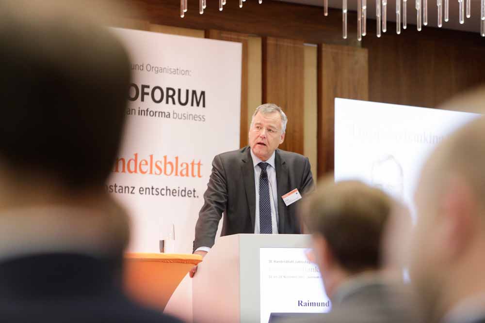 A speaker during the Handelsblatt event 